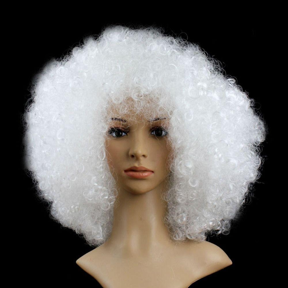 Clown Cosplay Football Fans Children/Adults Dressing Colorful Wigs Curly Hair Black Afro Curly Wig