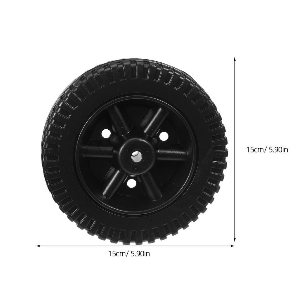 2Pcs Lawn Mower Replacement Wheels Hollow Lightweight 6 Inch Plastic Push Mower Handtruck Garden Tiller Utility Cart Replacement