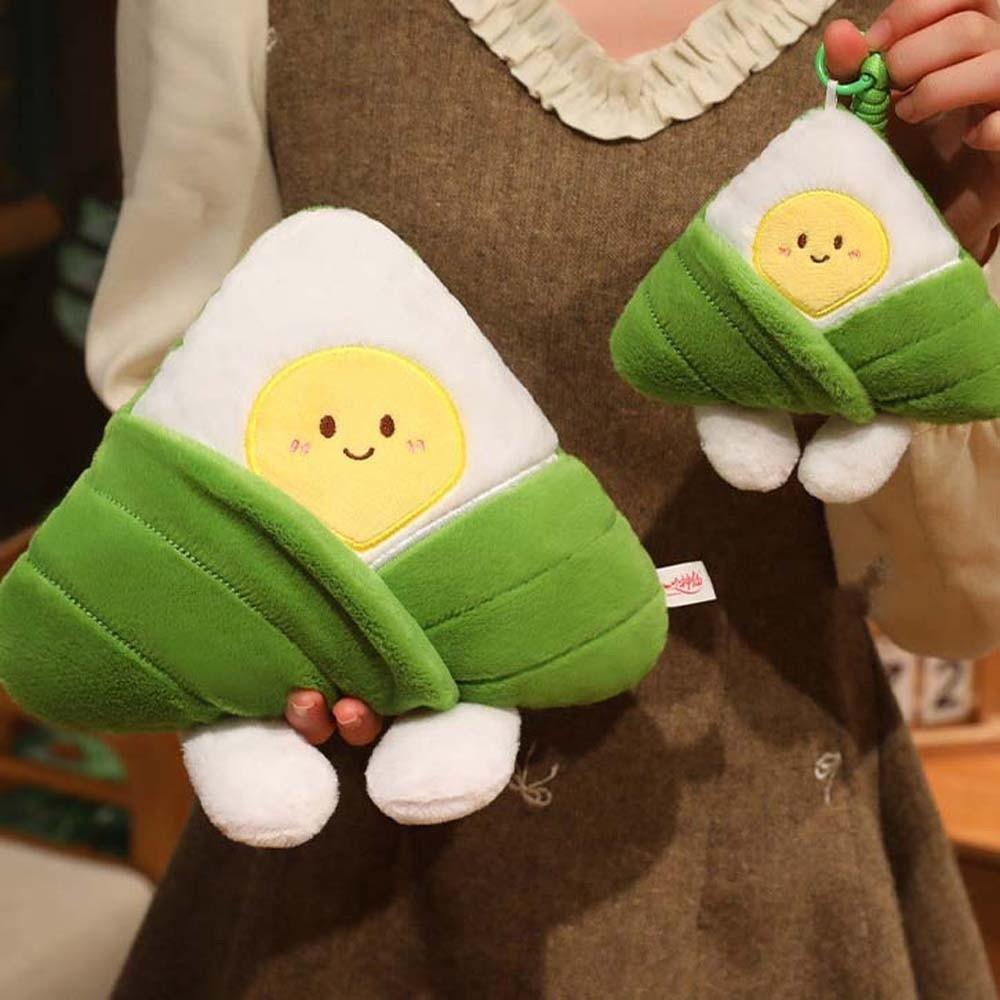 Vibrant Emerald Green Sticky Rice Dumpling Toy Dragon Boat Festival Doll Foodie Collection Item