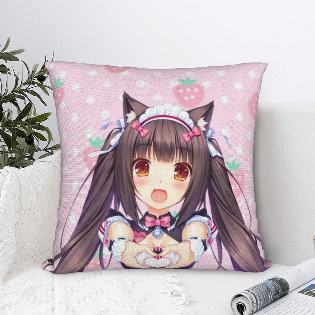 Супер Кавайная Игровая Наволочка Nekopara Chocola Vanilla Новинка Наволочка Для Дивана Кушетки Кровати Гостиной Удобный Чехол Подарок