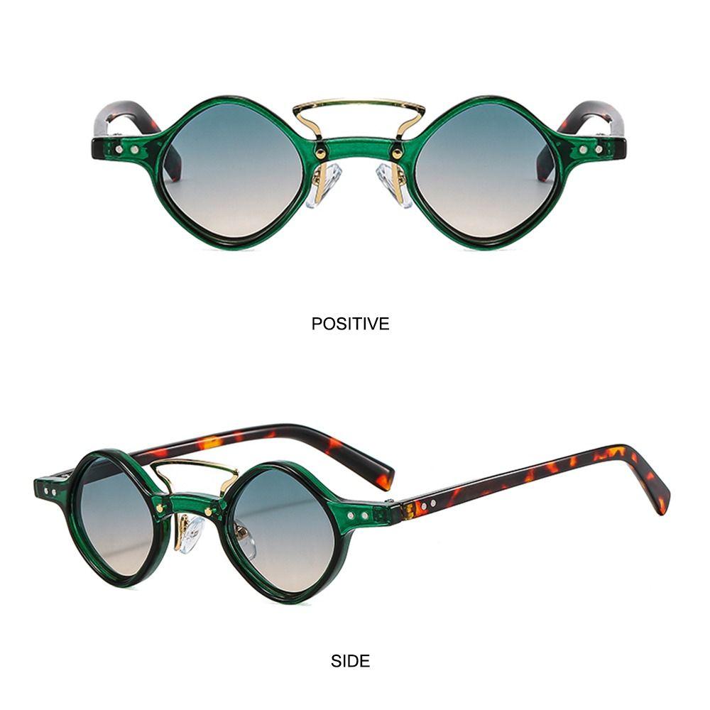 Солнцезащитные очки в стиле хиппи, маленькие круглые квадратные мужские и женские ретро очки в стиле стим-панк, винтажные очки с градиентом для вождения, UV400