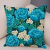 Rose Red Flower Pillowcase Decorative Bird Flower Plant Pillowcase Cushion Sofa Home Car