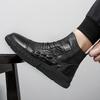 Fashion 2024 Fashion Men's Ankle Boots British Style Casual Luxury Designers Business Outdoor Side Zipper Men Leather Motorcycle Boots