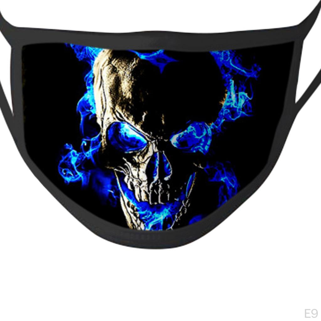 Маска из ткани с принтом черепа, многоразовая, моющаяся, для вечеринки в стиле панк