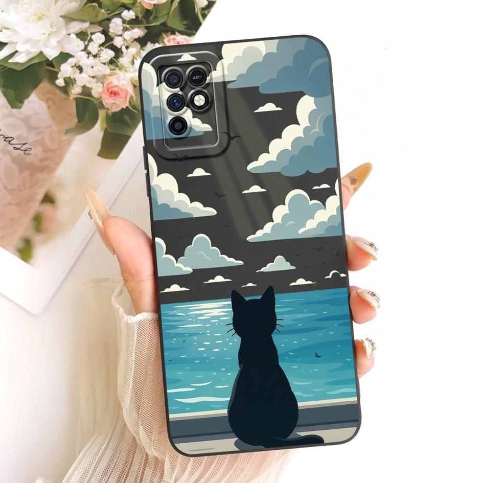 Чехол для Infinix Note 10 X693 Ударопрочный Силиконовый Милый Мультяшный Кот Чехол для Телефона Для Infinix Note 10 Pro NFC X695 X695D X695C Capa