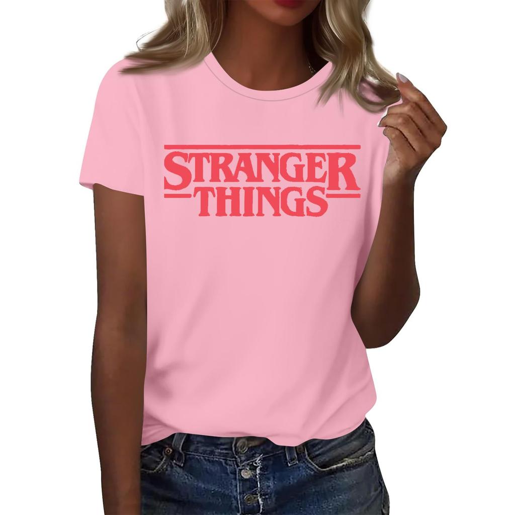 Женская модная и повседневная футболка с длинным рукавом и принтом, с коротким рукавом