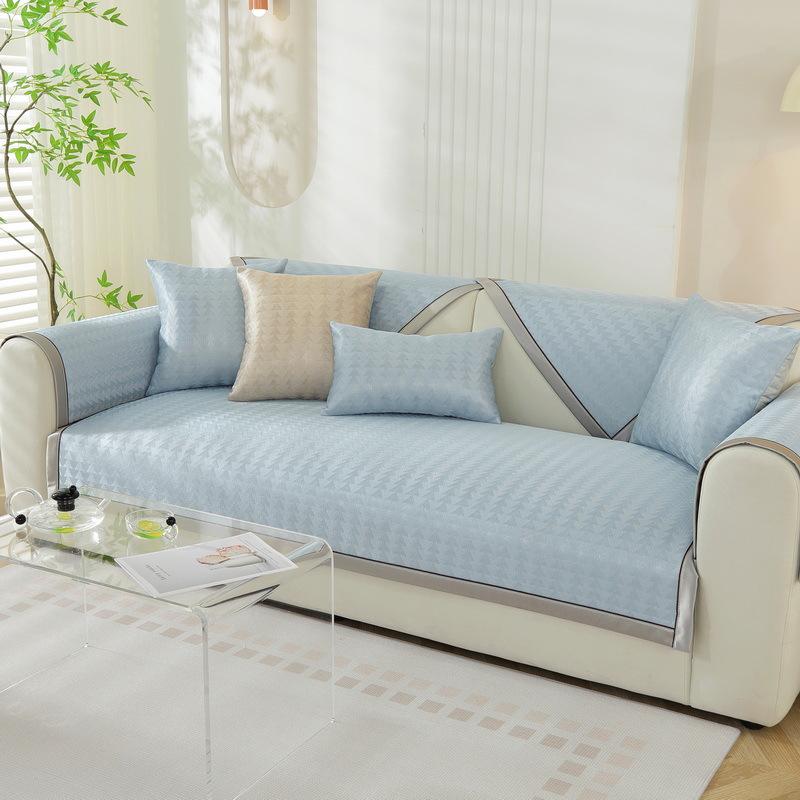 Summer Ice Silk Sofa Cushion Light Luxury High-end Cold Feeling Sofa Cover Summer Mat Summer Cushion Cushion