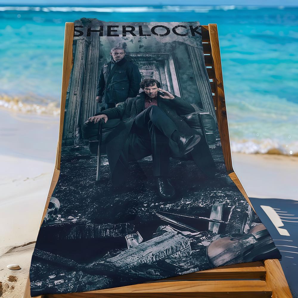 Сериал S-Шерлок-S Полотенце Спортивное Быстросохнущее Туристическое Снаряжение для Кемпинга Песозащитное Мягкое Легкое Большое Пляжное Полотенце