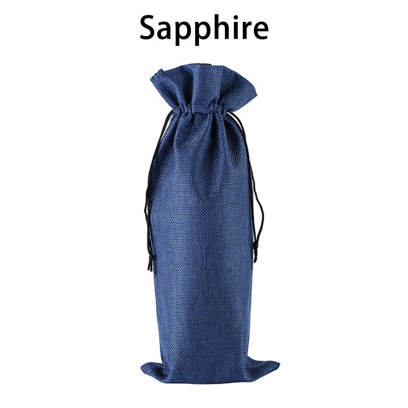 1 шт. настольные украшения, крышка для бутылки красного вина, сумка из мешковины на шнурке, упаковка, портативный подарок