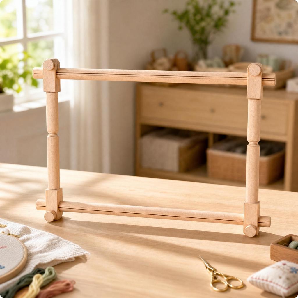 Stitching Holder Smooth Wooden Cross-Stitch Embroidery Frame