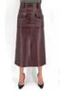 Real Soft Lambskin Leather Stylish BROWN New Women's Skirt Handmade Party Formal