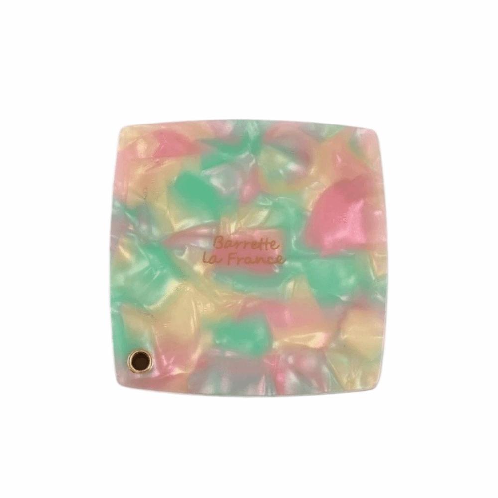 Square Acetate Makeup Mirror Colorful Rotating Mirror Handheld Portable Mirror Touch-ups