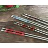 Palillos Chinos 23 Cm 1 Pair Chinese Portable Chopsticks Stainless Steel Chopsticks Food Sticks