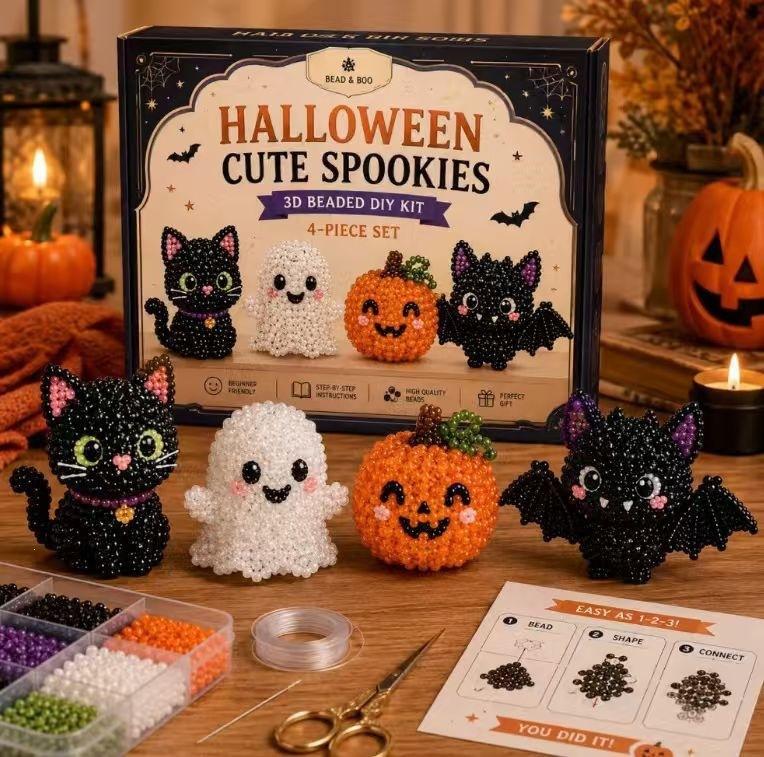 Petite 3D Beaded Animal Craft Kit, Handmade DIY Bead Set for Animal Handicraft Making