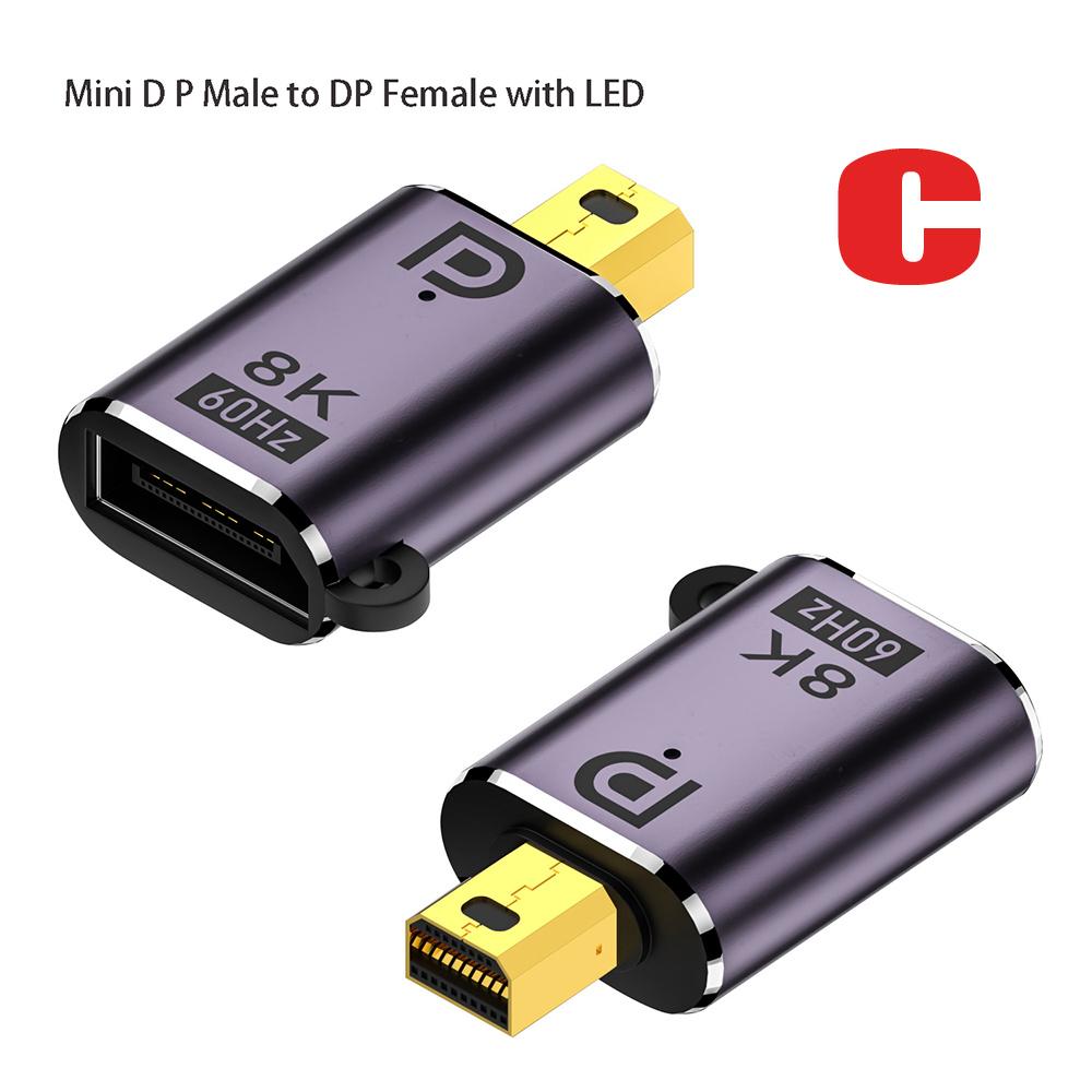 Конвертер Mini DP на Большой DP 8K60 Гц DP Папа на Маму Двунаправленный Адаптер-Конвертер Display Port Видео Аудио Удлинительный Кабель Штекер