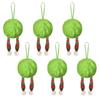 6Pcs Christmas Tree Pendant Striking Design Furry Christmas Furry Ball Decoration Hanging Ornament Seasonal Home Accents