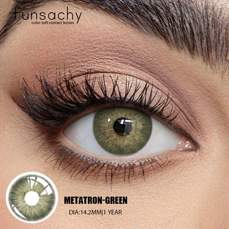 FUNSACHY 2pcs New Colored Contact Lenses for Eyes Fashion Cosmetic Brown Pupils Gray Lenses for Eye Multicolored Contact Lens