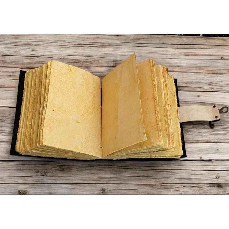 Гримуар Винтажный кожаный журнал, Толстый журнал «Кролик Пасхальный кролик», Пустая книга теней для заклинаний, Небесные рождественские подарки