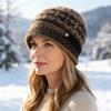 In winter the elderly hat women fleece thickened mother knitted hat elderly grandmother ear protection warm wool basin hat