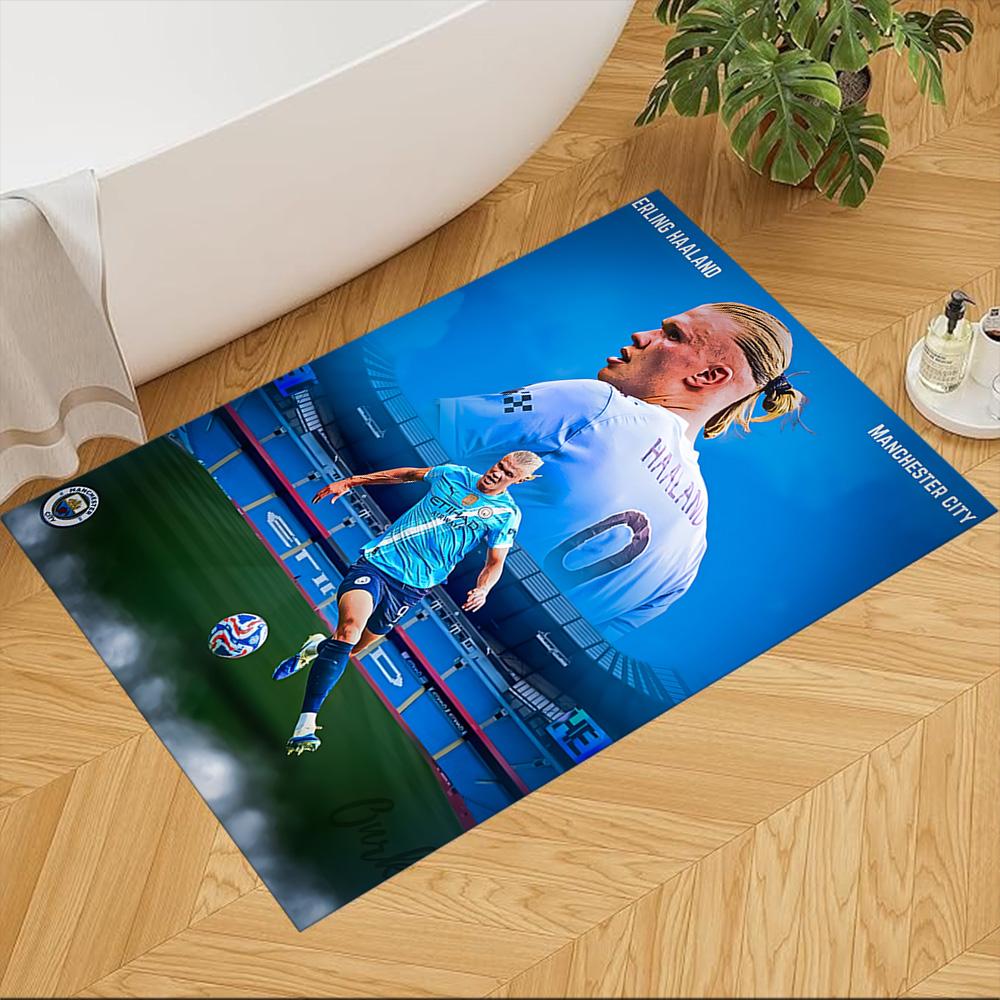 Haaland Floor Mat Suitable for Playrooms Entryway Dining Room Game Room Antislip Carpet Anime Office Decor Perfect Gift for Friends & Family
