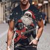 Summer Creative Fashion Santa Claus Style Printed T-shirt Casual Fashion Loose Versatile Comfortable Men's T-shirt