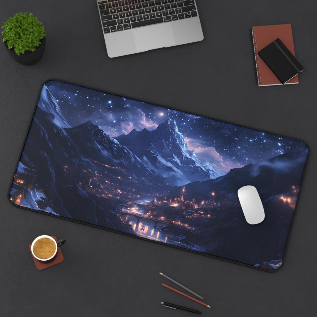 Night Court City of Starlight Desk Mat Mousepad Mouse Office Mouse Pad Desk Mats Desk Decor Laptop Accessories Non Slip Gaming