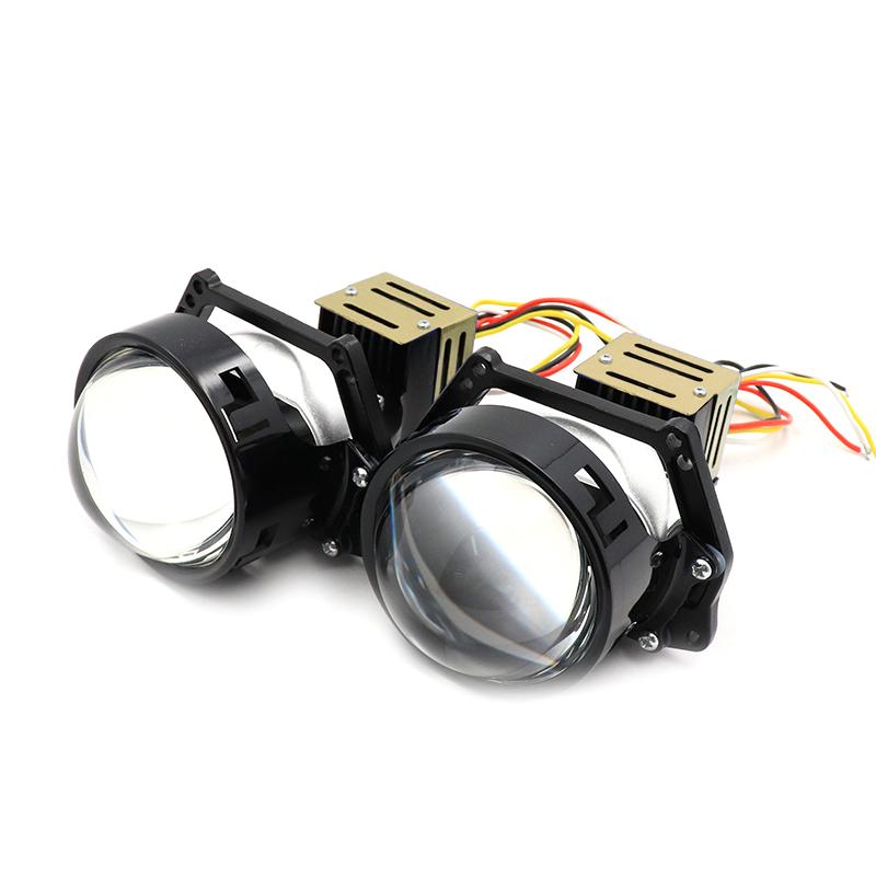 130W 2X Bi-LED Hyperboloid Projector Lenses H1 Bulb 9005 9006 H4 H7 LED Lamps For Headlight Car-styling Retrofit Hi/Lo Beam Lens