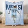 Football Messi Blanket Comfortable Great for Chair Sofa Livingroom Four Seasons Multipurpose Modern Unique Gift for Family and Friends Camping