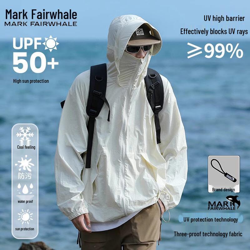 Mark Fairwhale Мужская куртка с капюшоном для защиты от солнца и УФ-излучения
