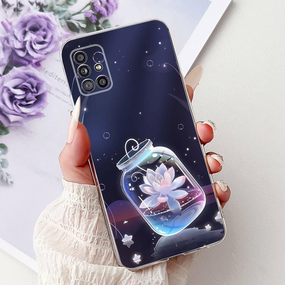 Case For Samsung Galaxy A31 A51 A71 Cover Fashion Butterfly Flower Soft Silicone Back Cover For Samsung A51 5G SM-A516B TPU Capa