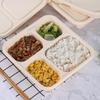 Biodegradable Corn Starch 4-Compartment Takeout Containers