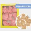 8 Pcs/Set Puppy Biscuit Mold 3D Teddy French Bulldog Husky Pattern Food-grade PP Sweet Pastry Biscuit Molds,Home Kitchen Baking Mold Tool