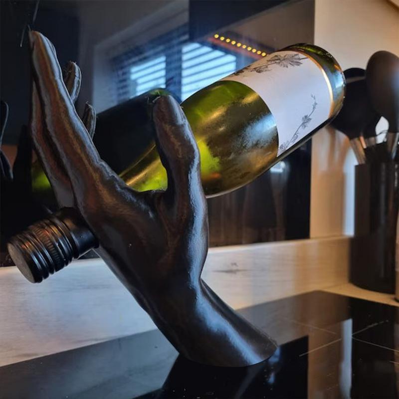 Ручная иллюзия Винная стойка Подвесная подставка для винных бутылок Креативная подставка-полка для барного шкафа Подарки Домашнее украшение