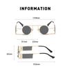 Men Fashion Round Punk Sunglasses Steampunk Retro Sun Glasses Outdoor Eyewear UV Protection