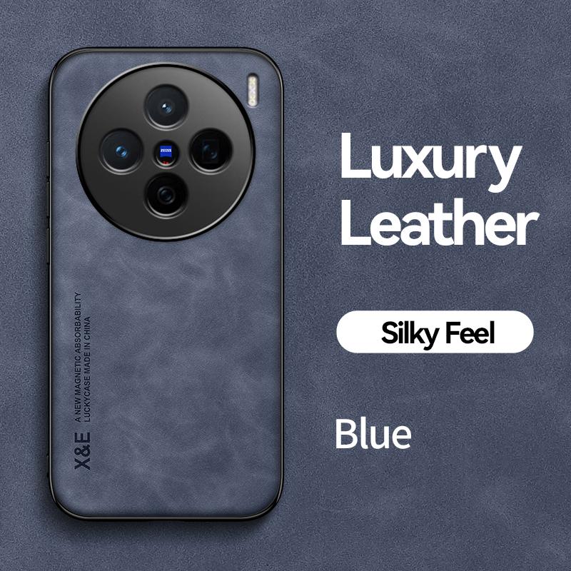 KEYSION Роскошный ретро чехол из искусственной кожи для VIVO X200 X200 Pro 5G Мягкий силиконовый + противоударный чехол для телефона из ПК для VIVO X200 Pro