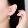 Mermaid Silver-plated Earrings, Earrings, Simple Dolphin Fishtail Earrings, Women's Ear Jewelry.