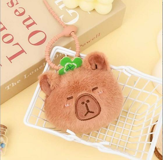Cute Cat Dumpling Squeaky Pendant Keychain Plush Toy