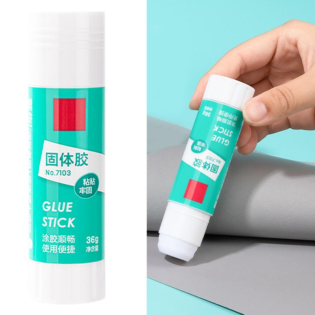Solid Glue Stick Multipurpose High Viscosity Moisturizing Glue Stick for Office Supplies Student Crafts 1.3oz White