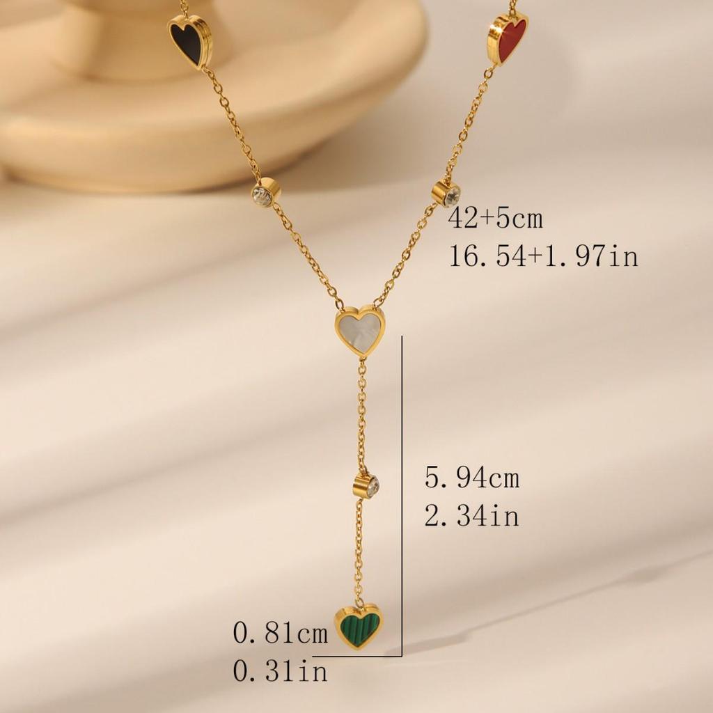 Европейская и американская мода Y-образное ожерелье из нержавеющей стали на ключицу с ракушкой, бабочкой и кисточками в виде маленьких цветов