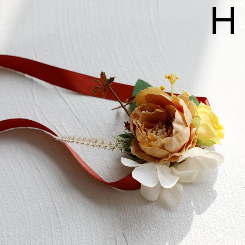 Wedding Corsage Wrist Flower Bridal Bridesmaid Brooch Bracelet Accessories Supplies