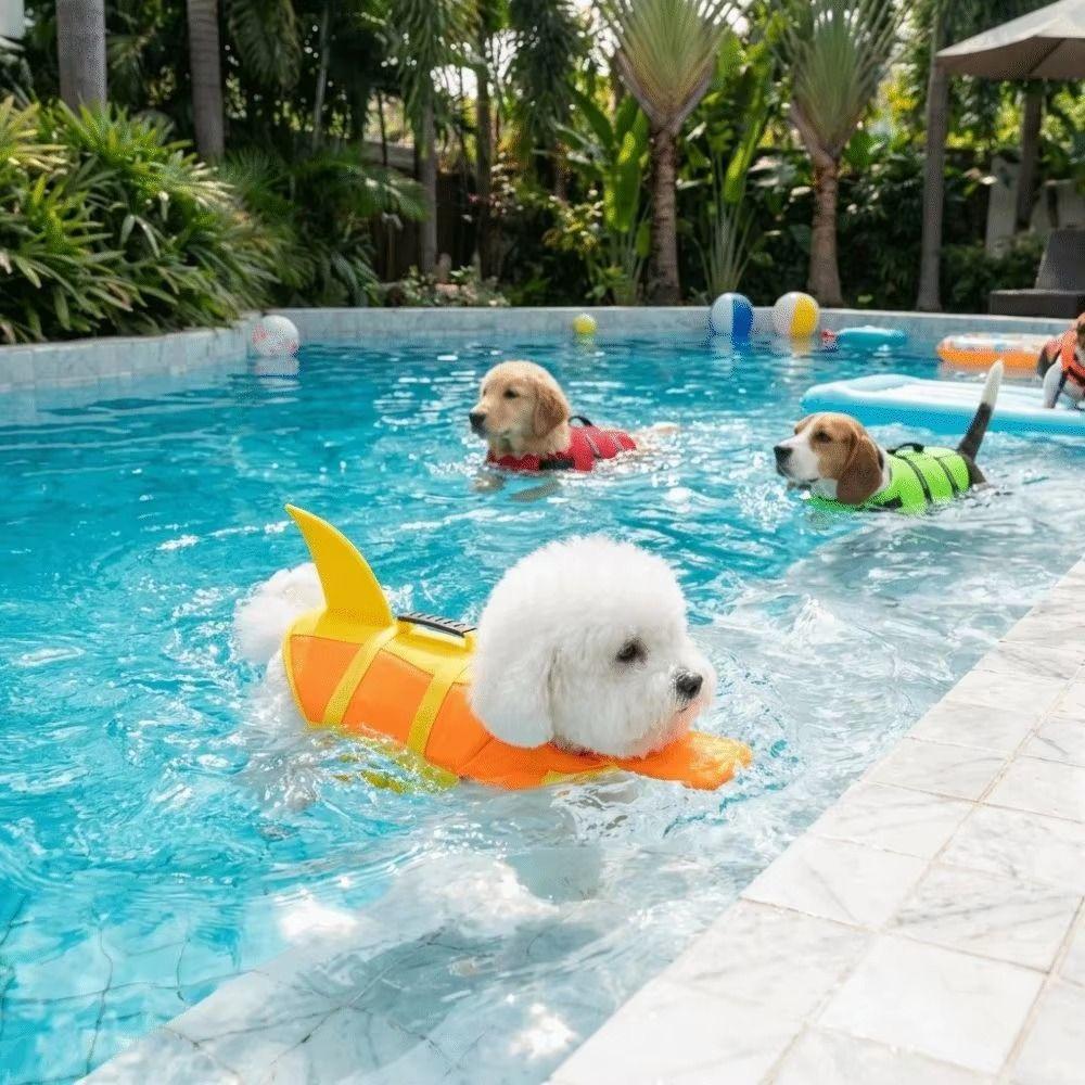 Breathable Dog Swimming Vest Waterproof Pet Flotation Vest Quick Dry Dog Life Jacket Pool Play