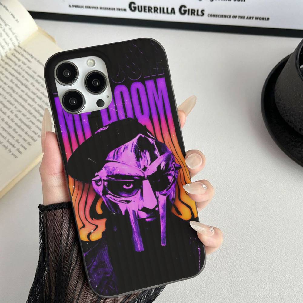 Underground Hip Hop M-MF-DOOM Phone Case For IPhone 11 12 13 14 15 16 17 Pro Max PLUS Pro Wave Corrugated Silicone Case