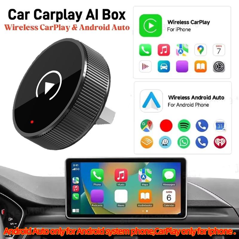 Mini 2in1 AI Smart Box For Car With Wired CarPlay Car Intelligent Systems Wireless CarPlay Dongle Wireless Android Auto Adapter