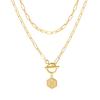 17KM Trendy Gold Initial Letter Necklaces For Women Fashion A-Z Alphabet Pendant Necklace Multilayer Chain Birthday Jewelry Gift