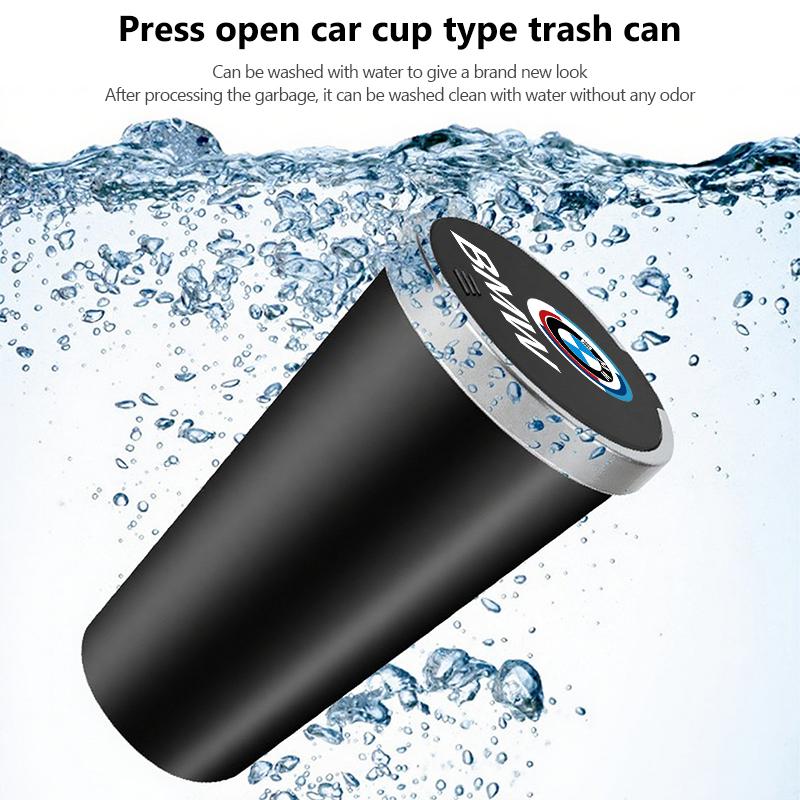 TVHW5 Car Center Console Storage Trash Can Cup Holder Garbage Bin For BMW 1 3 4 5 6 7 Series M X1 X3 Performance Alpina G20 F20