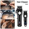 Men Hair Clipper Kit 3 In 1 Cordless Haircut Set Electric Shaver Beard Trimmer Stainless Steel Blades LCD Display USB Charging Cables Razor