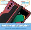 Чехол для телефона с подставкой для Samsung Z Fold 4 5 6 7 Металлическая крышка с защитой экрана Военный ударопрочный усиленный