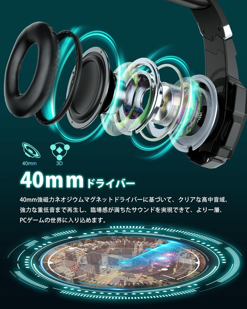 BENGOO Gaming Headset for Noise Cancelling with Wired Gaming Deep LED Controller Stereo FPS Compatible with Nintendo Xbox and PCs PS5, Microphone,