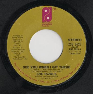 7-дюймовая пластинка LOU RAWLS - See You When I Git There / Spring A ZS83623 Филадельфия 1977 Великобритания Соул/Фанк Б/У