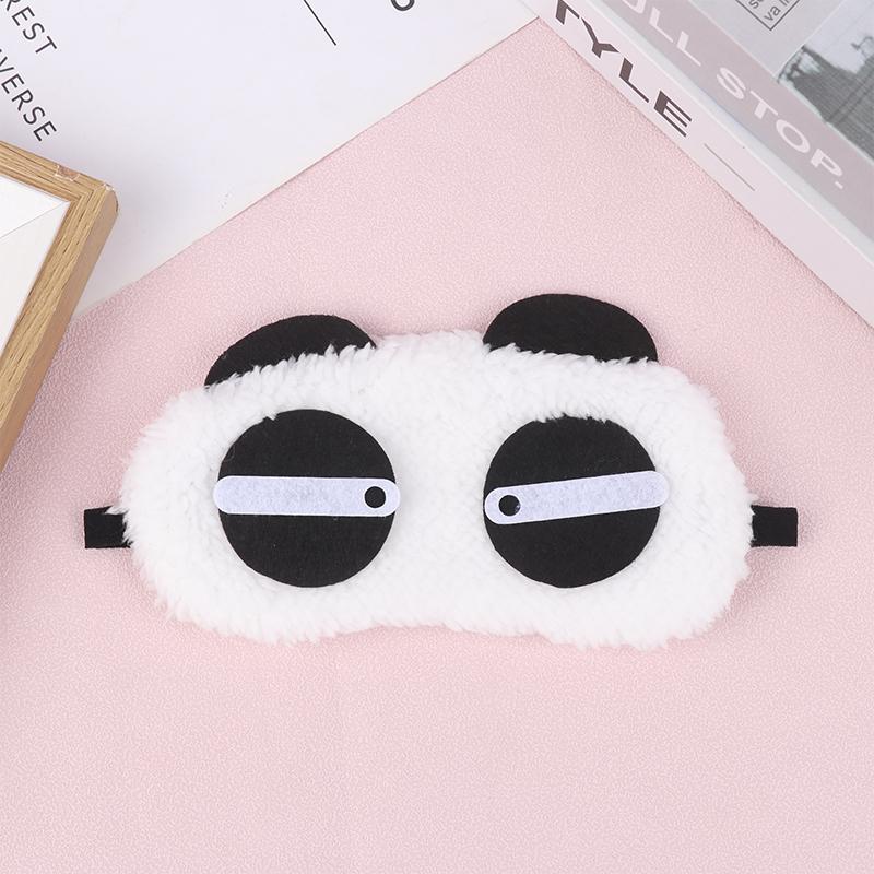 Милый дизайн Аксессуары Плюшевая маска для глаз с мордочкой панды для путешествий и сна Мягкая маска для глаз Портативная маска для сна
